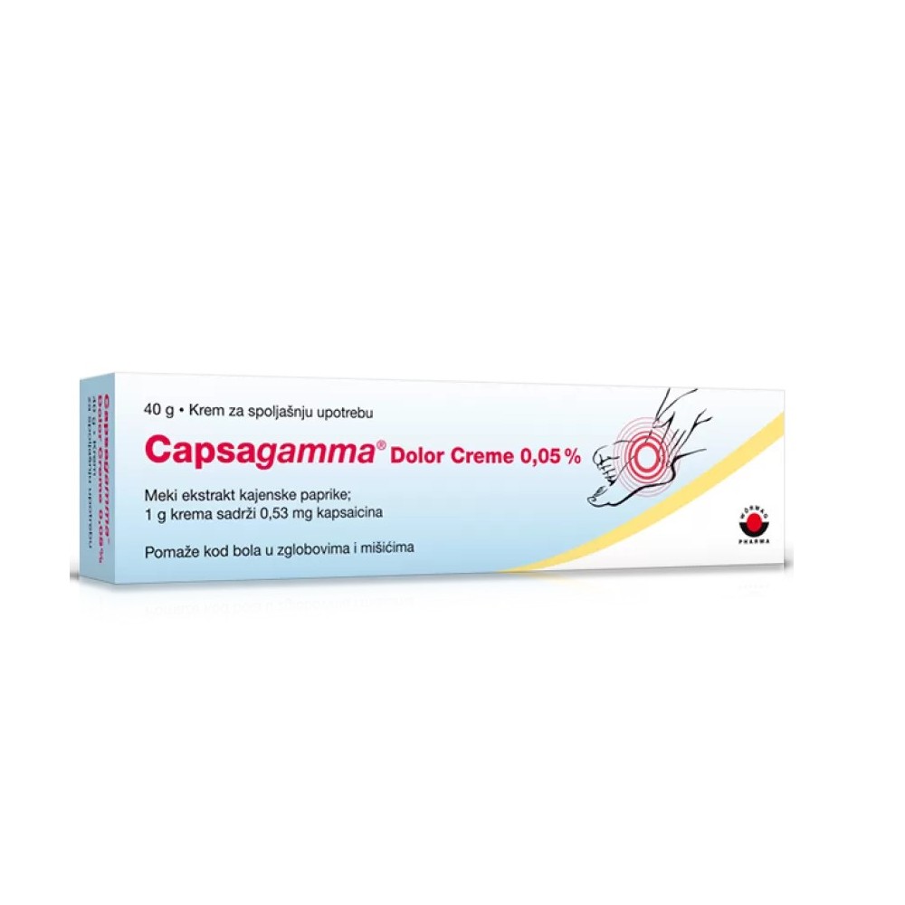 Capsagamma Dolor krema – kapsaicin za mišićne bolove Capsagamma Dolor krema – kapsaicin za mišićne bolove