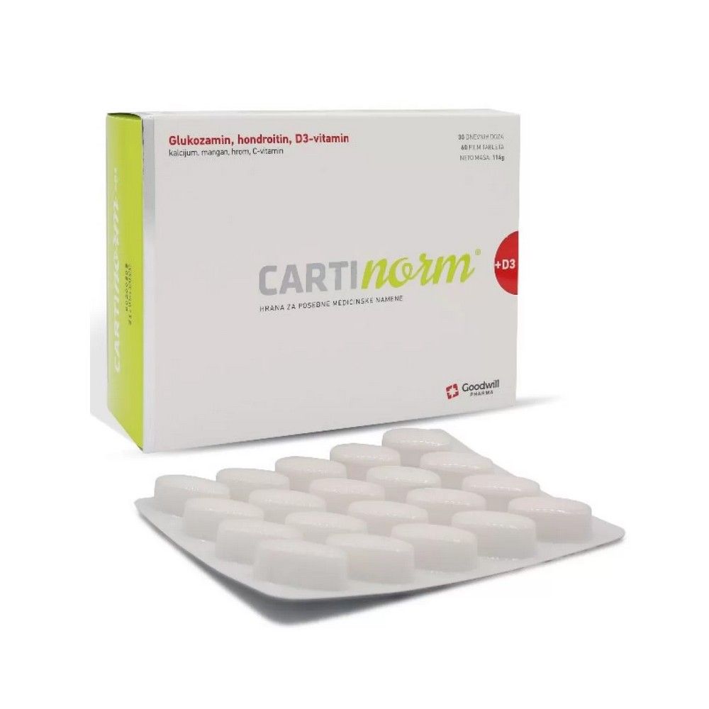 Cartinorm+D3 tablete – za zglobove, kosti i mišiće sa vitaminom D3 Cartinorm+D3 tablete – za zglobove, kosti i mišiće sa vitaminom D3