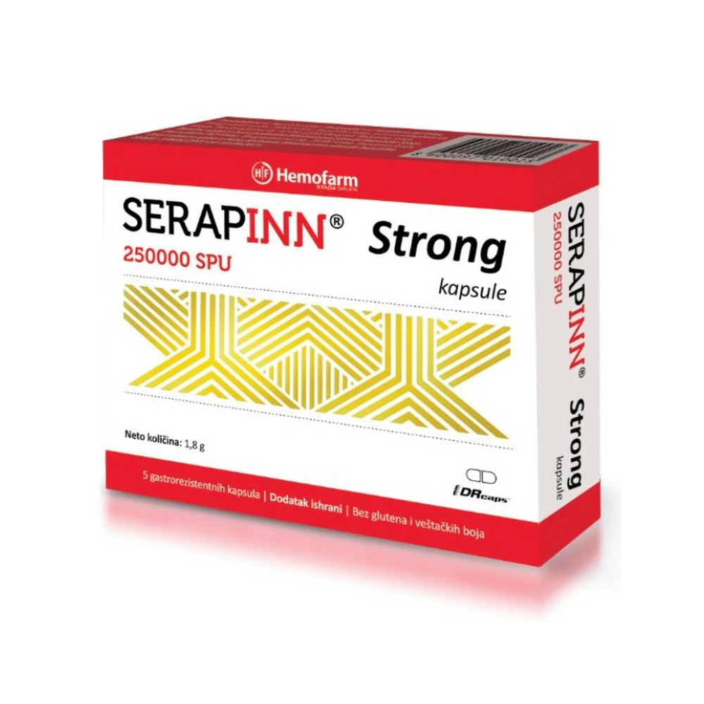 Serapinn kapsule – serapeptaza Strong za upale i otoke Serapinn kapsule serapeptaza Strong za upale i otoke